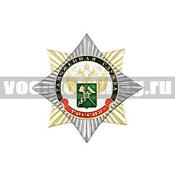 Значок Орден-звезда Таможенная служба (с накладкой)