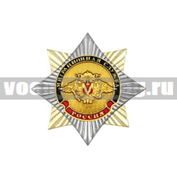 Значок Орден-звезда Миграционная служба (с накладкой)
